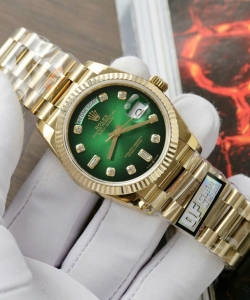 Rolex day-date 128238 dial green ombre weight 158 grams 36mm