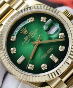 Rolex day-date 128238 dial green ombre weight 158 grams 36mm