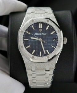 audemars piguet royal oak 15500st frosted gold dial blue 41mm