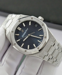 audemars piguet royal oak 15500st frosted gold dial blue 41mm