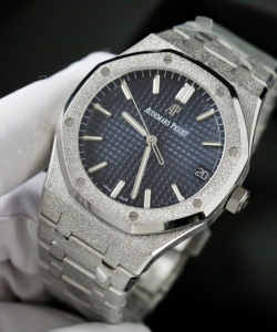 audemars piguet royal oak 15500st frosted gold dial blue 41mm