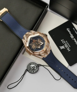 hublot big bang sang bleu ii king gold watch blue 44mm