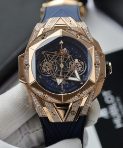 hublot big bang sang bleu ii king gold watch blue 44mm