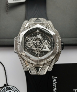 hublot big bang sang bleu ii clone watch black 44mm