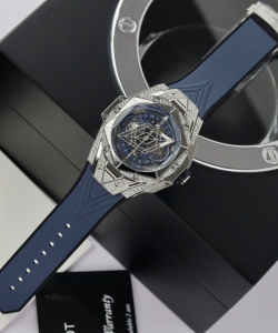 hublot big bang sang bleu ii watch blue 44mm