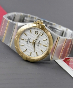 omega constellation co-axial watch metal wire 38mm