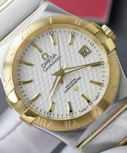 omega constellation co-axial watch metal wire 38mm