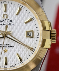 omega constellation co-axial watch metal wire 38mm