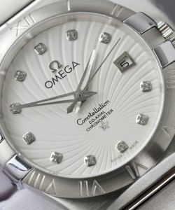 omega constellation co-axial clone watch white dial 38mm