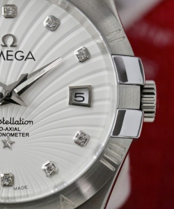 omega constellation co-axial clone watch white dial 38mm