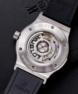 hublot classic fusion titanium black dial custom moissanite diamonds 42mm