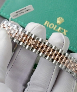 Rolex datejust dial mother of pearl custom moissanite diamonds 31mm