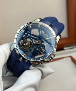 roger dubuis excalibur cobalt blue rddbex0838 42mm