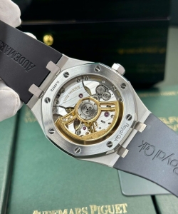 audemars piguet royal oak 15500 dial black rubber strap 41mm