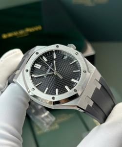 audemars piguet royal oak 15500 dial black rubber strap 41mm