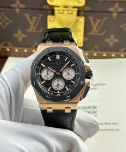 audemars piguet royal oak offshore chronograph 26420 rose gold black dial a 43mm