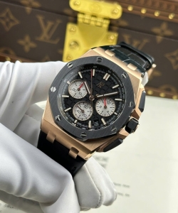 audemars piguet royal oak offshore chronograph 26420 rose gold black dial a 43mm