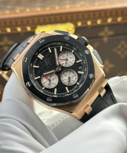 audemars piguet royal oak offshore chronograph 26420 rose gold black dial a 43mm