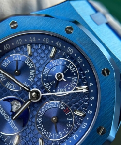 audemars piguet royal oak perpetual calendar 26579cs blue 41mm