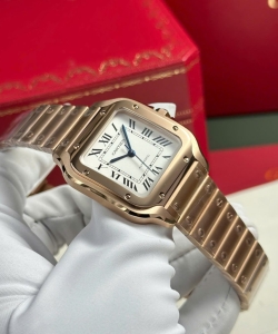 cartier santos womens white dial 35.2mm