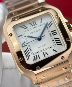 cartier santos womens white dial 35.2mm