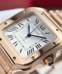 cartier santos womens white dial 35.2mm