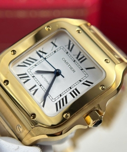 cartier santos womens white dial 35.2mm