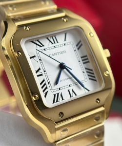 cartier santos womens white dial 35.2mm