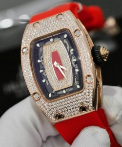 Richard Mille rm007 custom moissanite diamonds red 36mm