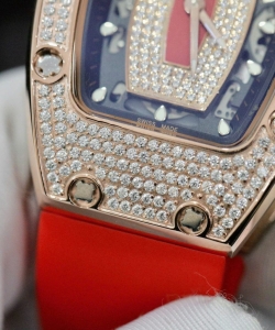 Richard Mille rm007 custom moissanite diamonds red 36mm