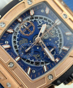 hublot spirit of big bang king gold dial blue 42mm