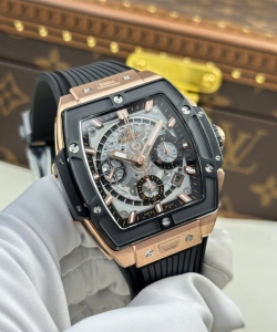 hublot spirit of big bang king gold bezel black ceramic 42mm