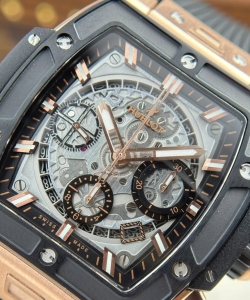 hublot spirit of big bang king gold bezel black ceramic 42mm