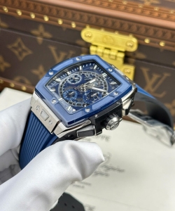 hublot spirit of big bang titanium bezel blue 42mm