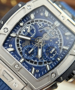 hublot spirit of big bang titanium dial blue 42mm