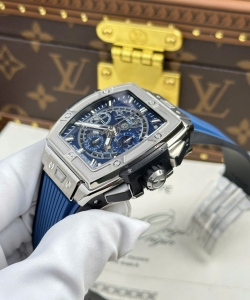 hublot spirit of big bang titanium dial blue 42mm